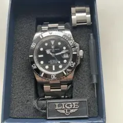 DESIGN LIGE 1856 自動巻き　黒文字盤　28800 ハイビート