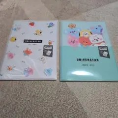 BT21ポケット付き6ポケットA4ハードクリアファイルスケッチアップ2個セット