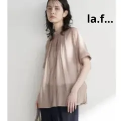 la.f... ラエフ　カジュアル タック ブラウス ゆったり 2S(M)サイズ