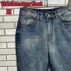《希少》thisisneverthat☆デニムパンツ ストレート ビッグロゴ M