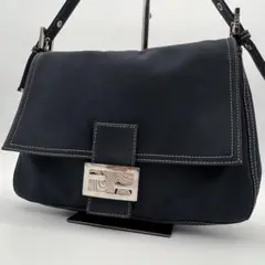 【希少 美品】 FENDI デニム マンマバケット ショルダー バッグ