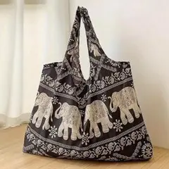 536【新品未開封】 お買い物バッグ エコバッグ トートバッグ 象柄