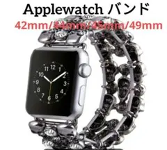 Apple Watch バンド スカルデザイン シルバー