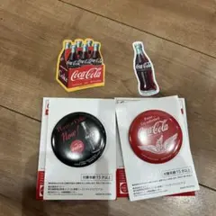 タイトーくじ コカコーラ 缶バッジ&ステッカーセット2種