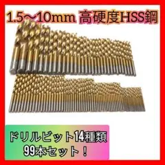 鉄工用 ドリルビットセット 便利 工具 電動ドリル DIY 鉄鋼用 チタン ①