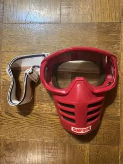 80年代 SINPSON フェイスガード　ゴーグル　ビンテージ　モトクロス Dead Stock 新品 EMGO FACE MASK GOGGLE（エムゴフェイスマスク