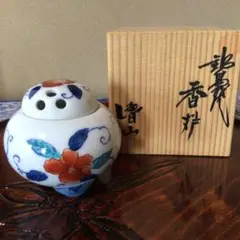 鍋島焼　魯山　香炉　松竹梅 色鍋島筒形青海波松竹梅文香炉 | 佐賀県伊万里市 | ふるさと納税