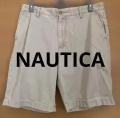 【US古着】【NAUTICA】ベージュ ショートパンツ ハーフパンツLサ