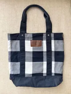 Abercrombie &Fitchチェック柄キャンバストートバッグ