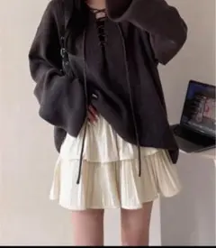 Delfy ベロアフリルスカート