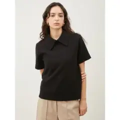 2WAYハーフスリーブポロニット （BLK）