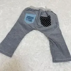 【新品未使用】キムラタン グレー ドット柄ポケットパンツ　サルエルパンツ