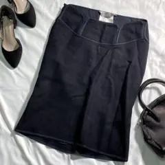 【SPORTMAX】スポーツマックス スカート 膝丈 ブラック 黒 レディース