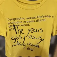 イエロー Tシャツ y2k グランジ