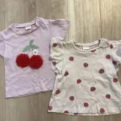 アカチャンホンポ　SIMPLEFREE Tシャツ 2枚セット　90サイズ