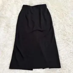 n6573 美品✨ユニクロ ストレッチダブルフェイスナロースカート M ミモレ丈