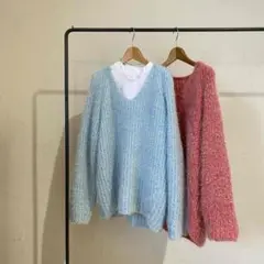 新作 aries mirage color shaggy knit