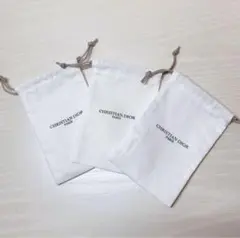 【未使用品】ノベルティ クリスチャンディオール白巾着×3枚