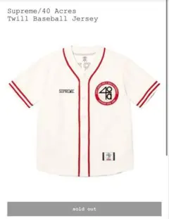 Supreme 40 Acres Twill Baseball Jersey M
