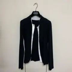 【美品】ファビアナフィリッピ レイヤード風 カーディガン シャツ ブラウス