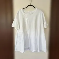 アメリカンホーリック ホワイト ギャザー付き Tシャツ