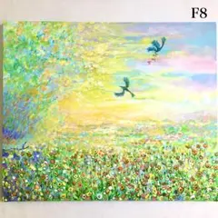 eternal love 永遠の愛　F8キャンバス ヨコタイプ　アクリル画