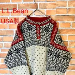 70s L.L.Bean ノルウェーセーター USA製 希少 ノルディック