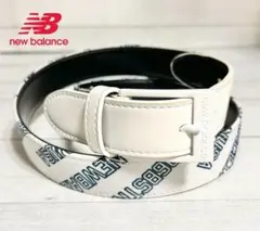 New Balance ニューバランス　ゴルフ ロゴ　ベルト ホワイト