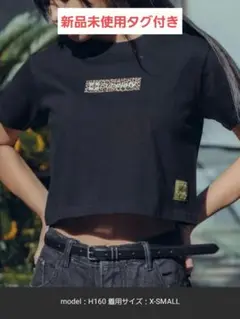 サブサエティ　Cropped leopard box tee