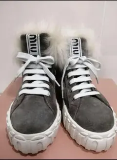 値下げ!美品☆miu miu スニーカーファーブーツ