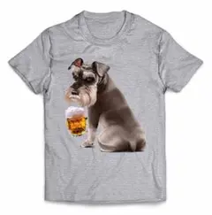 シュナウザー 犬 いぬ ビール お酒 半袖 Tシャツ メンズ レディース キッズ