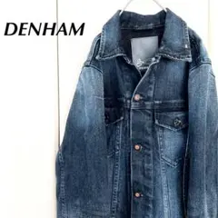 DENHAM ワンポイントロゴ 色落ち加工 デニムジャケット Gジャン