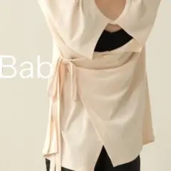 Bab 2WAY カットソー　トップス　Fサイズ　背中開き　リボン　アイボリー