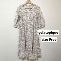 gelatopique ジェラートピケ ジェラピケ ロゴ柄 ワンピース