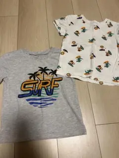 pekkie Tシャツ 3歳 グレー・ホワイト