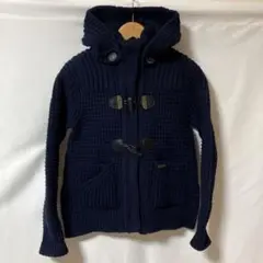 Bark バーク ニットダッフルコート XS ネイビー