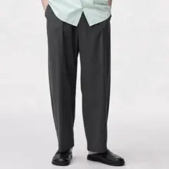 【完売品】GU バレルレッグスラックス グレー Sサイズ