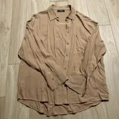 Bershka ベージュ 長袖シャツ EU M