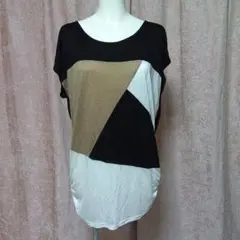 ✨️ ミッシェルクラン カットソー 背中開き M アシンメトリックカラー