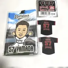 オリックス　エアーくじB賞ラゲッジタグ　夏の陣ステッカー山田修義投手