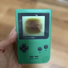 ジャンクゲームボーイポケット 緑色 本体ソフト付け