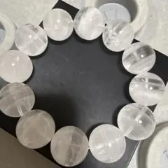 大玉 約20mm ミルククリスタル ブレスレット 天然石