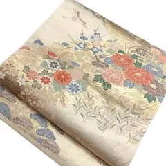 LULU11 袋帯 花 鳥 金 松 金 流水