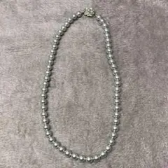136.シルバー パール ネックレス