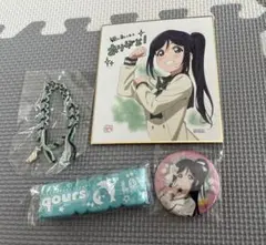 ラブライブサンシャイン　松浦果南　色紙　缶バッジ
