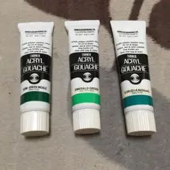 ターナーアクリルガッシュ 40ml 緑系統 3本セット
