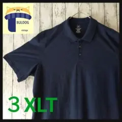 アメリカ古着　半袖ポロシャツ　ジョージ　３XLT　ネイビー
