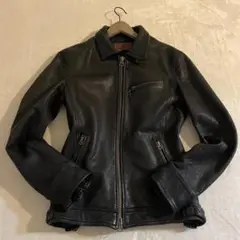 M79【美品】ジャックローズ シングル ライダースジャケット 4 山羊革 黒