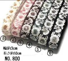 【リボンNO.800】インド刺繍リボン 50cm カット売り はぎれ 刺繍リボン