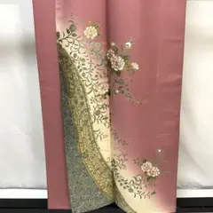C323正絹　袷　訪問着　金銀箔　極美品　着物